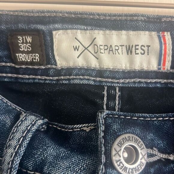 ✨Department West Trouper Straight Stretch Sz 31W 30S Jeans✨ - Picture 8 of 10